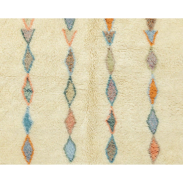 Berber Hand-Knotted Moroccan Wool Rug | 8'2" X 5'1" | One of a Kind For Sale - Image 12 of 12