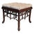 Regency Style Faux Bamboo Cut Velvet Upholstered Footstool For Sale In Los Angeles - Image 6 of 6