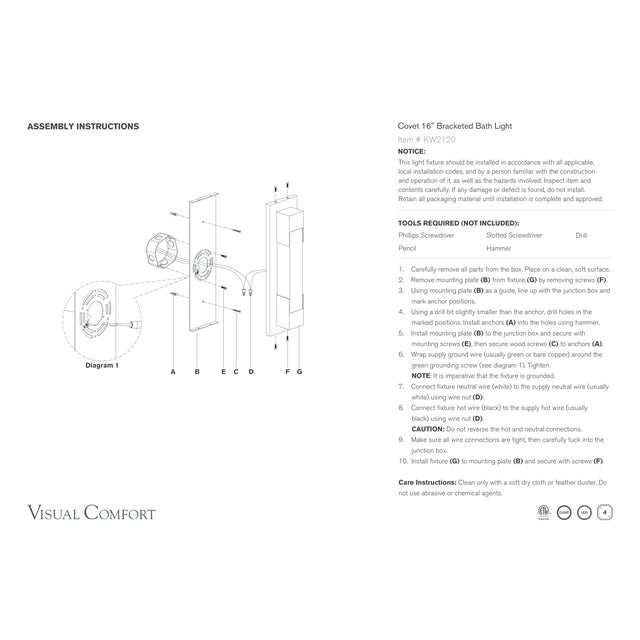 Kelly Wearstler for Visual Comfort Signature Covet 16" Bracketed Bath Light in Polished Nickel with Alabaster For Sale In Houston - Image 6 of 6