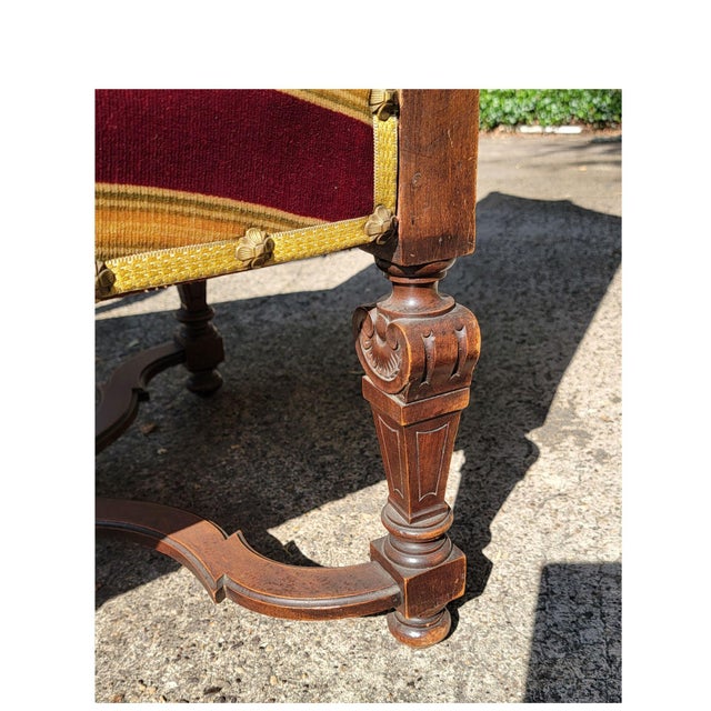 A Pair of Late 19th Century French Walnut Armchairs For Sale - Image 10 of 13