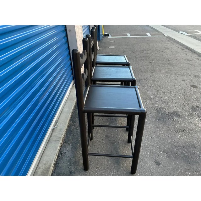 Set of 3 Country French Counter Stools For Sale - Image 4 of 5