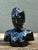 Black Vintage Glazed Ceramic Bust of Man For Sale - Image 8 of 12