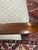 Small Antique Dark Wood Edwardian Loveseat With New Upholstery For Sale - Image 9 of 11