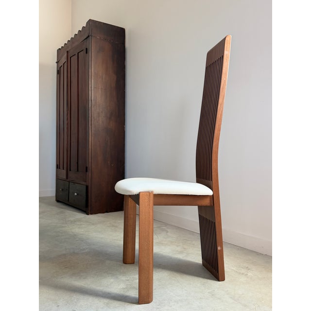Brown Pietro Costantini for Ello Postmodern High Back Dining Chairs, Set of 8 (Italy) For Sale - Image 8 of 18