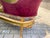1950s 1950s French Louis XVI Gold Beech Velvet Settee For Sale - Image 5 of 13