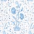 Contemporary Schumacher Khilana Floral Wallpaper In Porcelain For Sale - Image 3 of 4