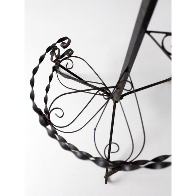 Mid-Century Wrought Iron Tiered Plant Stand For Sale - Image 12 of 16