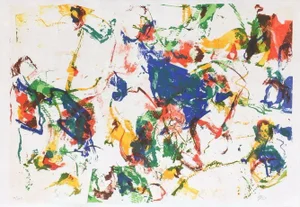 1989 "Imaginary World V" Lithograph by Kim en Joong