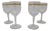 Elegant Gilt Crystal St Louis Style Port Wine 5 1/2" Glass Set of 4 For Sale