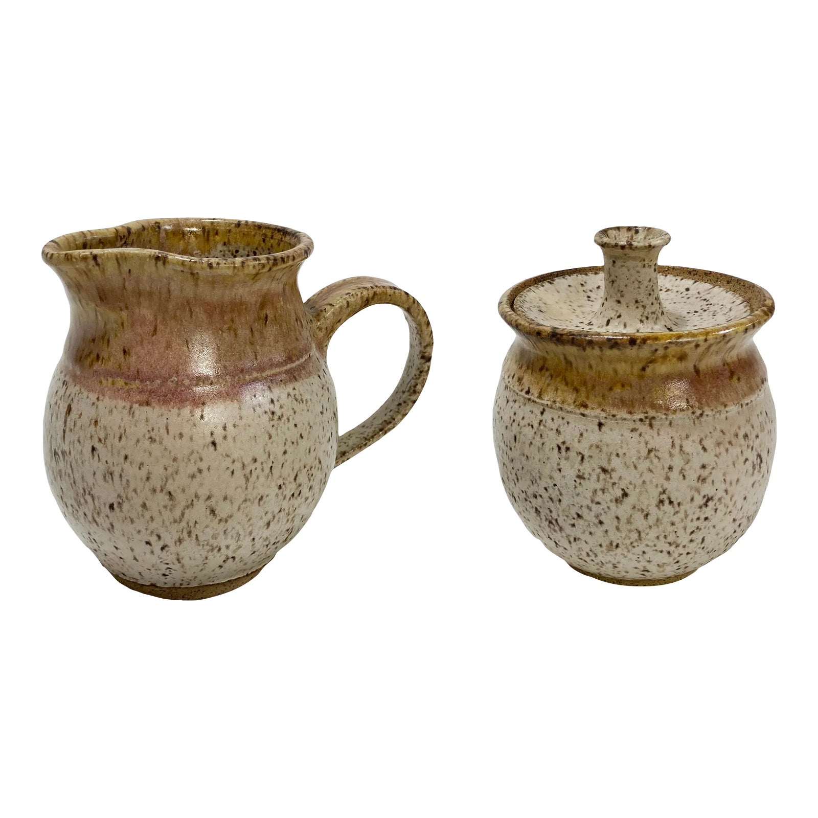 Vintage Studio Pottery Creamer and Sugar Set Chairish