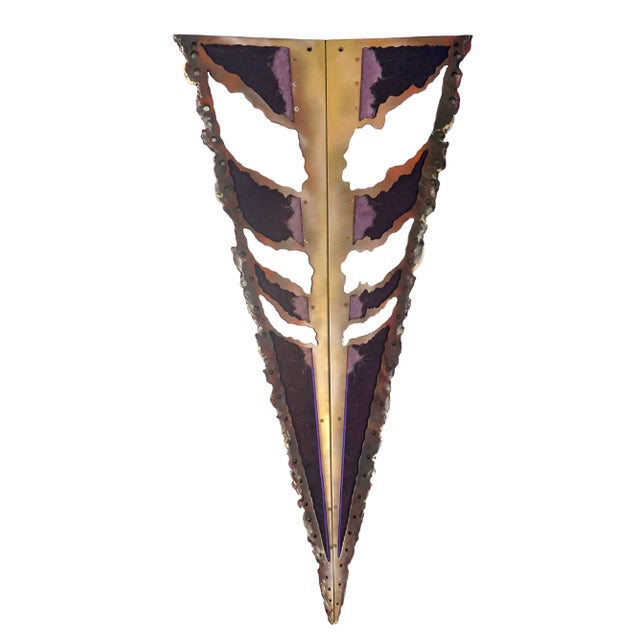 Abstract Hanging Sculpture - Triangle by Mickey "Kano" Kane (American, 1939-2002). This striking piece can be viewed from...