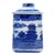 Antique English Chinoiserie Pagoda Flow Blue Cookie Jar or Tea Caddy - Ringtons For Sale