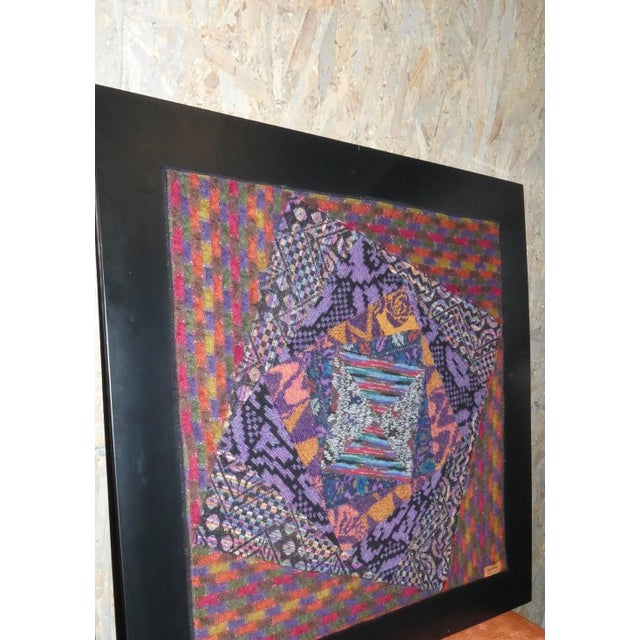 Textile Tapestries on Wooden Frame from Missoni, Italy, 1980s, Set of 2 For Sale - Image 7 of 14