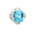 Contemporary 9.68 Carat Santa Maria Aquamarine Diamond Platinum Ballerina Ring, Size 6.5 For Sale - Image 3 of 4