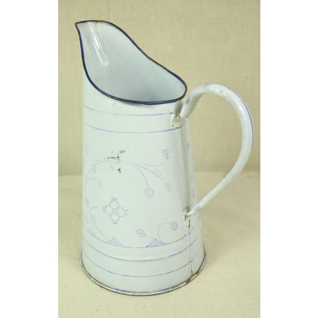 Late 19th Century Belgian Enamelled Pitcher For Sale - Image 4 of 5