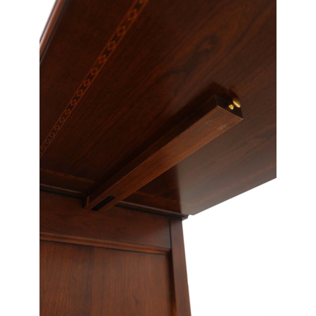 Brown Stickley Regency Style Cherry Slide Open Top Server For Sale - Image 8 of 18