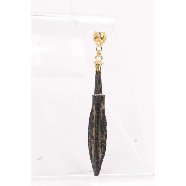 Mediterranean Roman Spear Pendant W 21k Bail For Sale - Image 3 of 13