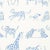 Sample - Schumacher Jungle Jubilee Fabric in Sky For Sale
