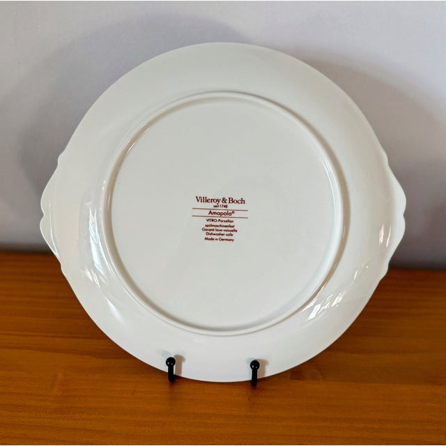 Villeroy & Boch Villeroy & Boch 'Amapola' Handled Cake Plate For Sale - Image 4 of 7