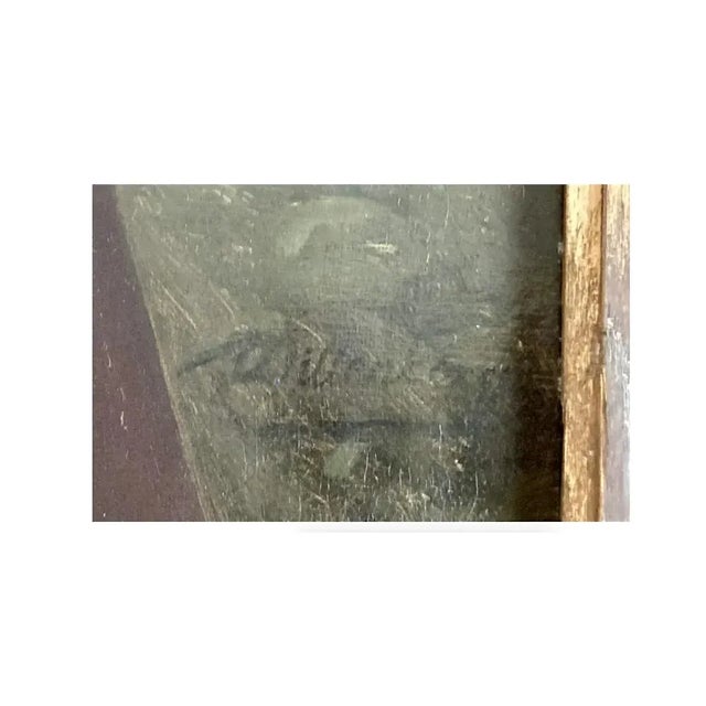 Mid 19th Century Mid 19th Century Oil on Canvas Painting of Moses With the 10 Commandments Signed by Artist Gustav Dittenberger For Sale - Image 5 of 7