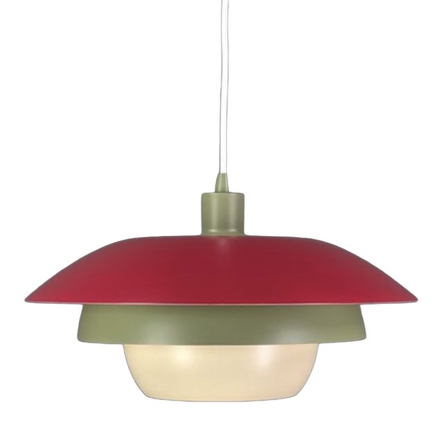 Vintage Danish Pendant Lamp in Metal, 1970s For Sale
