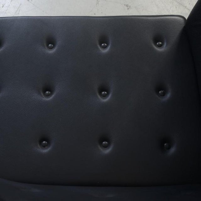 Animal Skin Spokeback Sofa in Black Leather by Børge Mogensen, 1988 For Sale - Image 7 of 18
