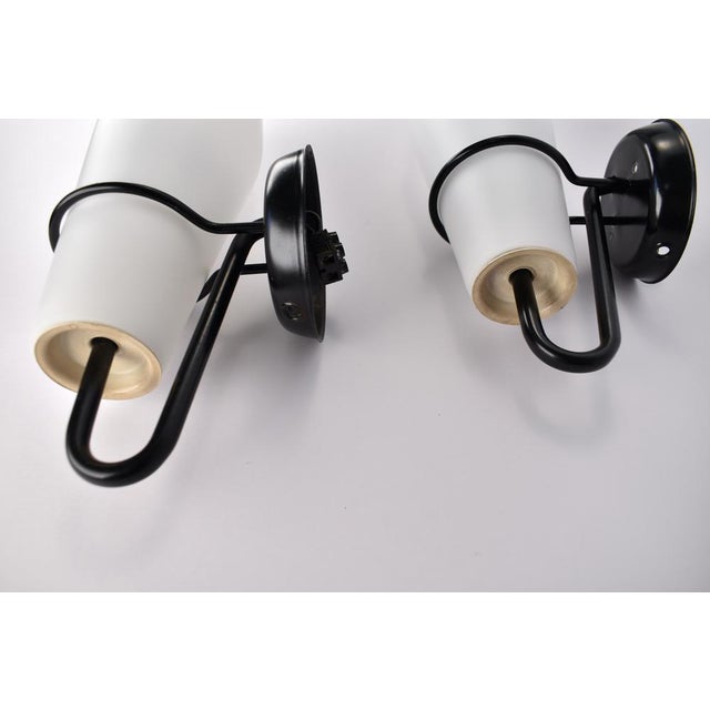 Black Sconces in Opaline Glass from Raak Amsterdam, 1960s, Set of 2 For Sale - Image 8 of 18