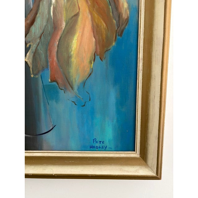 Vintage Mid-Century Floral Still Life Painting by Pete Hadley – Framed For Sale - Image 12 of 13