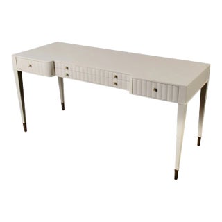 Barbara Barry for Henredon White Lacquered Writing Desk For Sale