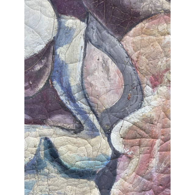 1950's Three Black Women Dancing Painting by Haitian Artist Michel For Sale - Image 11 of 11