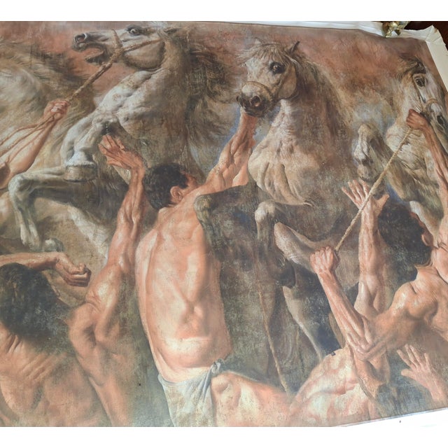 1990s Huge Signed Fine Art "Ferocitas" Giclee on Canvas by Tomasz Rut For Sale - Image 4 of 18