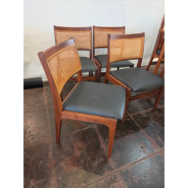 Karl Erik Ekselius Mid - Century Danish Modern Walnut Set 4 Chairs Xtra Large For Sale - Image 4 of 5