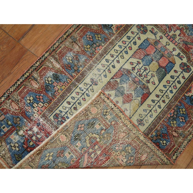 Early 20th Century Shabby Chic Persian Malayer Tiny Rug - 2'6" x 3'9" For Sale - Image 4 of 6