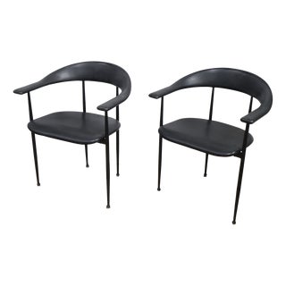 P40 Armchairs by Giancarlo Vegni & Gianfranco Gualtierotti for Fasem, Italy, 1980s, Set of 2 For Sale