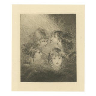 After Sir Joshua Reynolds, Angels Heads, 1890, Etching For Sale