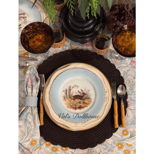 Vintage Tortoiseshell Print Glass Goblets - Set of 8 For Sale - Image 13 of 15