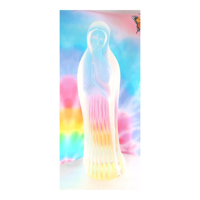 Lalique (France) "Madonna" Fine Crystal, Frosted and Clear, Signed For Sale