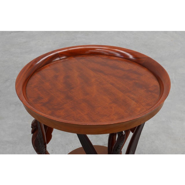 French Empire Side Table in Carved Wood, 1850 For Sale - Image 6 of 16