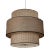 Natural Cane and Hessian With Satin Black Metalwork Weave Ceiling Light For Sale