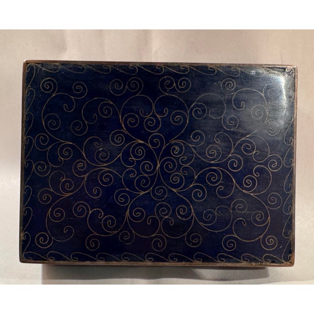 Metal Antique Japanese Cloisonné Vanity or Jewelry Box For Sale - Image 7 of 7