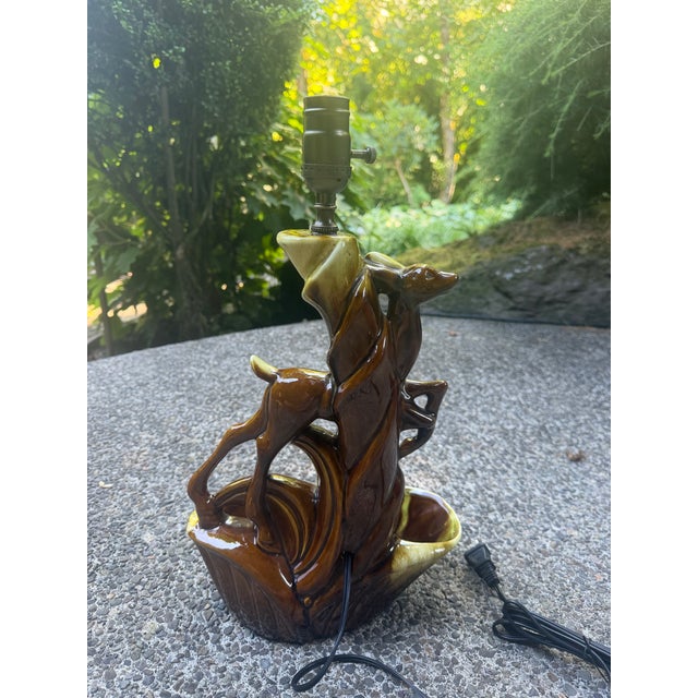 VTG MCM Phil Mar 1950s Leaping Deer Tv Lamp Planter For Sale In Portland, OR - Image 6 of 7