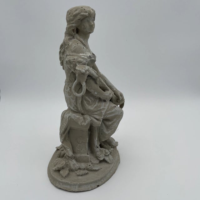 Late 19th Century Painted French Cast Iron Statue For Sale - Image 4 of 6