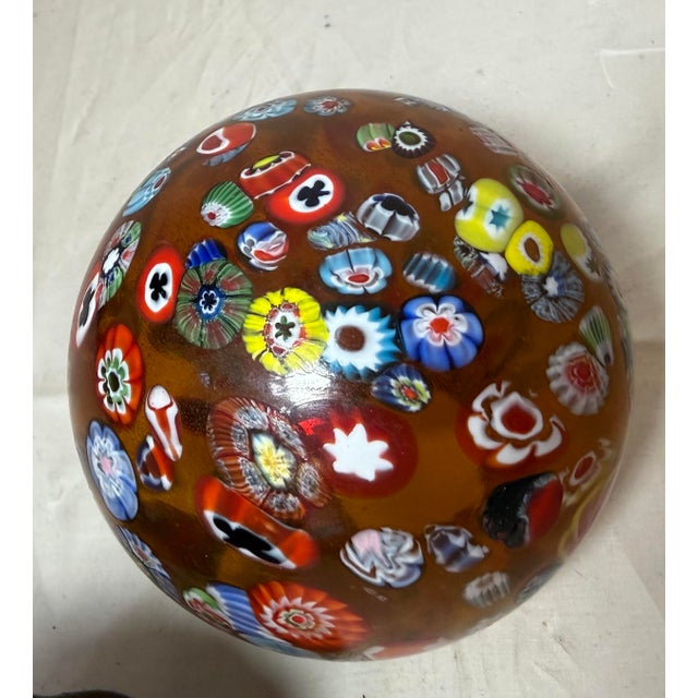 Antique Figural Patinated Bronze Man Wall Sconce Fixture Millefiori Glass Shade For Sale - Image 13 of 17