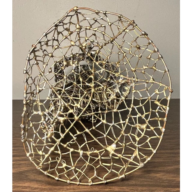 Metal Vintage 1960's Brutalist C. Serraty Style Hunter Man Metal Wire Sculpture For Sale - Image 7 of 7