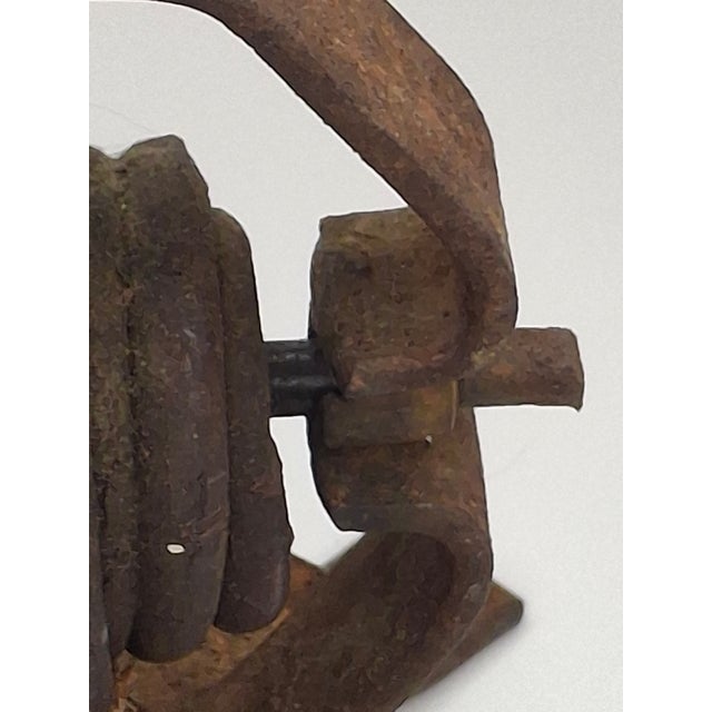 Rare 18th/19thC Hand-Forged Wrought Iron Wax Jack For Sale - Image 4 of 18
