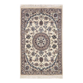 Pasargad DC Ivory Nain Silk & Wool Rug For Sale