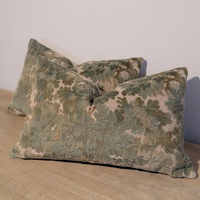 Cowtan & Tout Walden Lumbar Pillows in Sage For Sale - Image 4 of 6