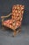 Burgundy Carved Throne Chair For Sale - Image 8 of 8