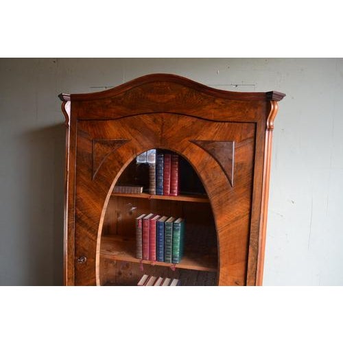 Antique Walnut Display Bookcase For Sale - Image 3 of 10