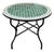 40" Handcrafted Hunter Green and White Moroccan Mosaic Table For Sale